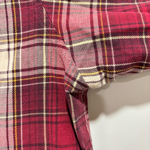Vintage Eddie Bauer ladies boxy button down plaid top made in Hong Kong sz Large - Picture 5 of 15
